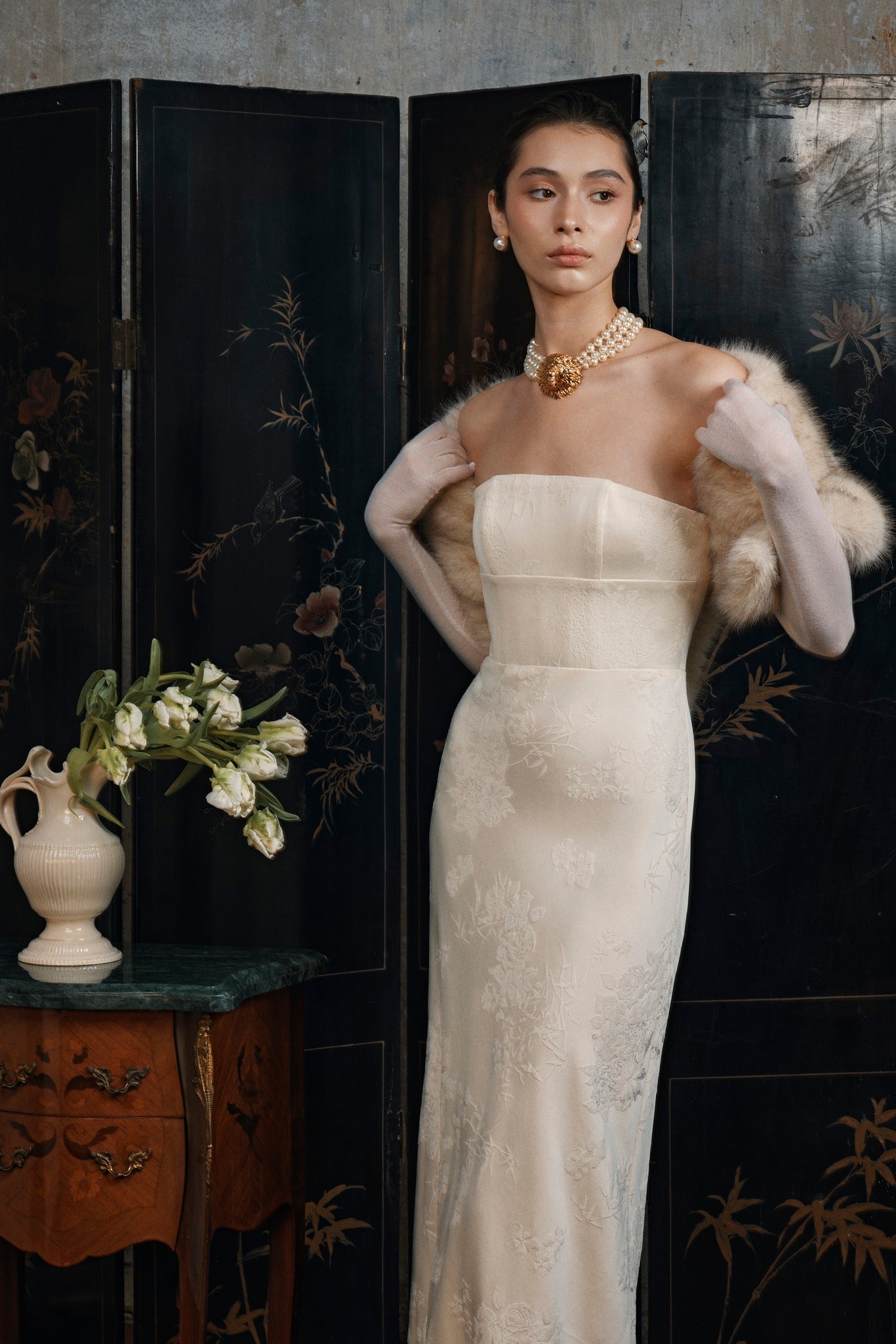 Fluid Brocade Dress