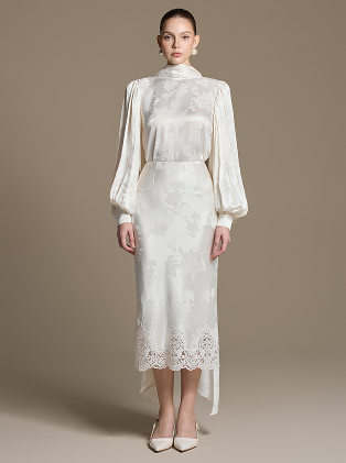 Contour Silk Skirt
