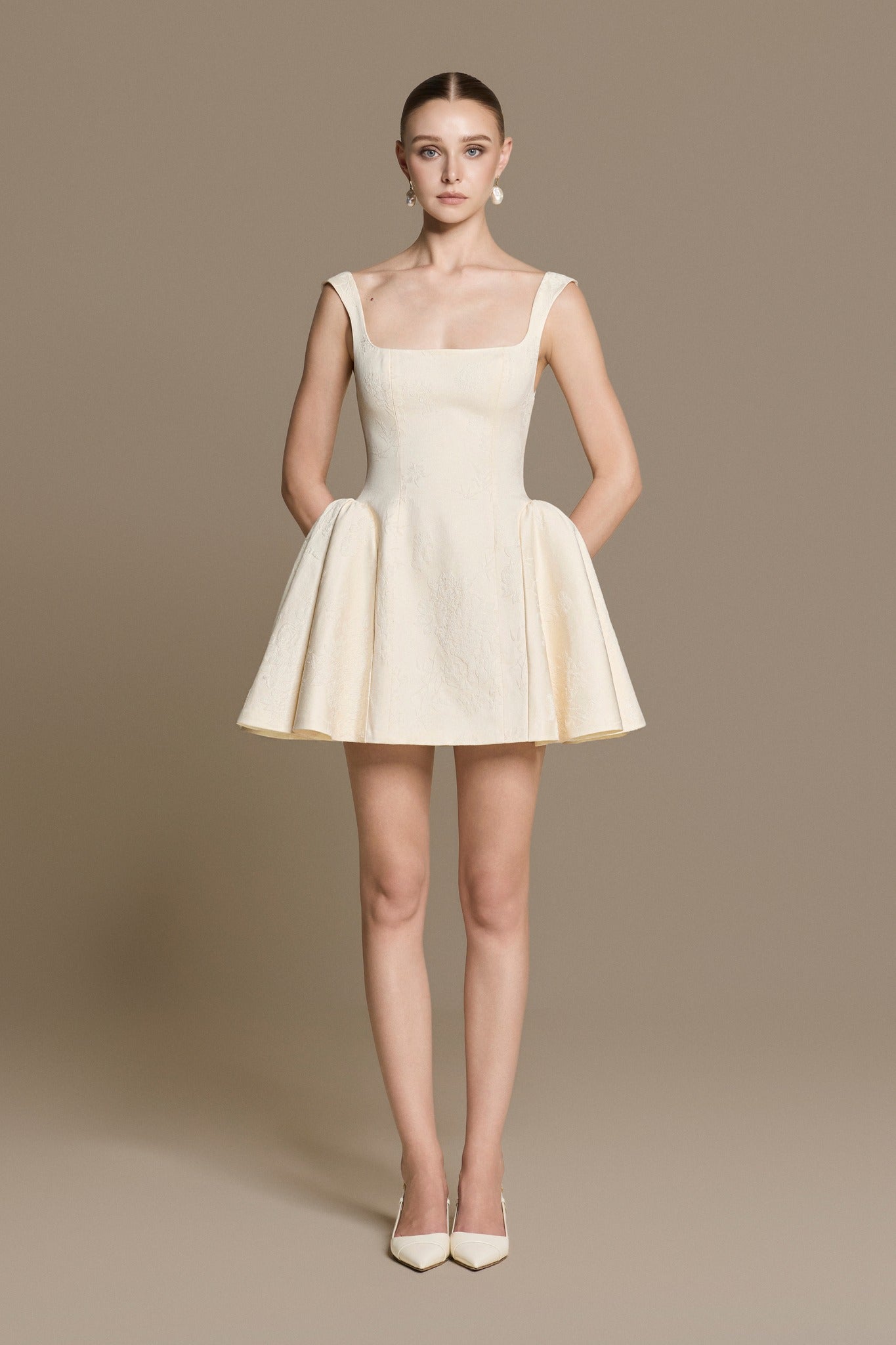 Petal Brocade Dress