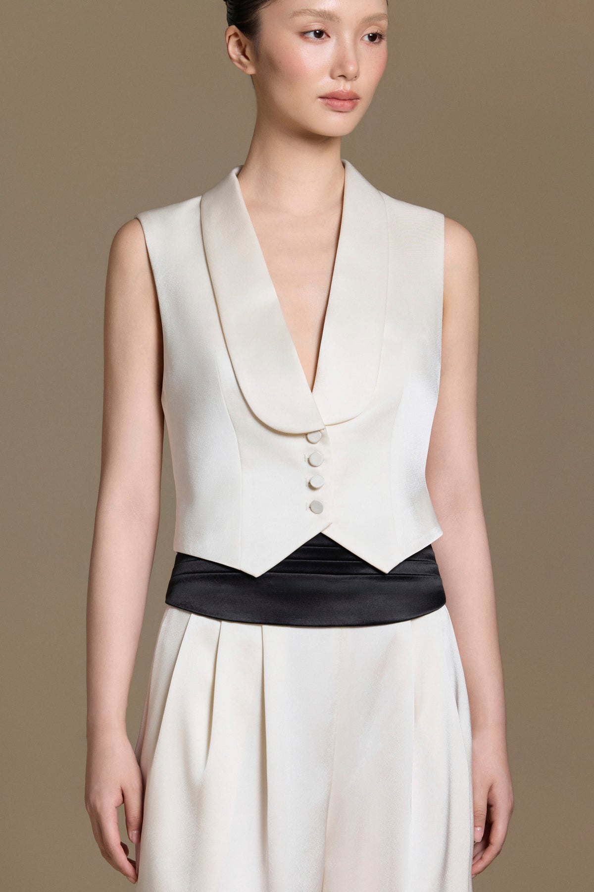 Silken Black Cummerbund | Catalogue 01