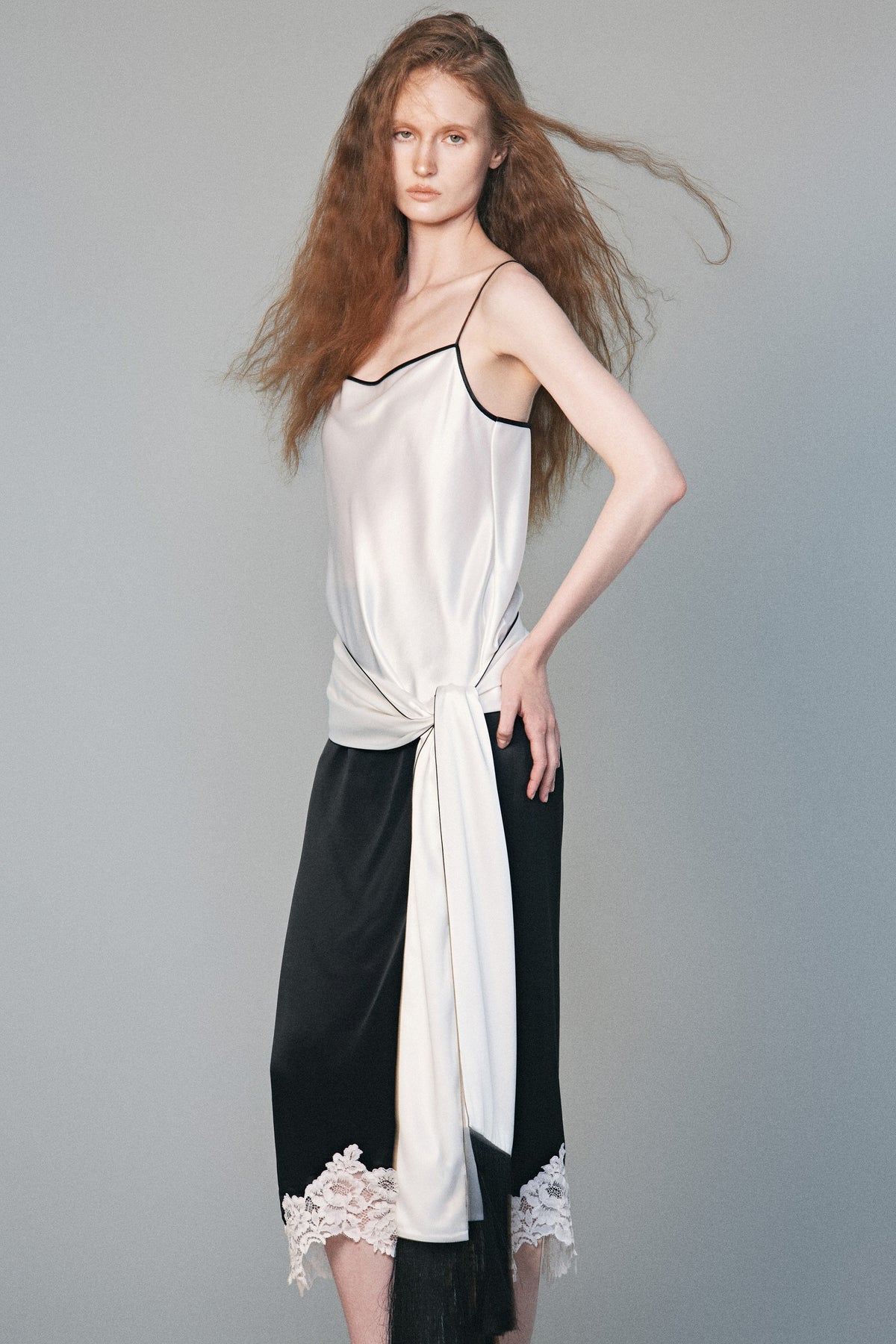 Velour Silk Skirt | 03-velour-silk-skirt #Màu_Black