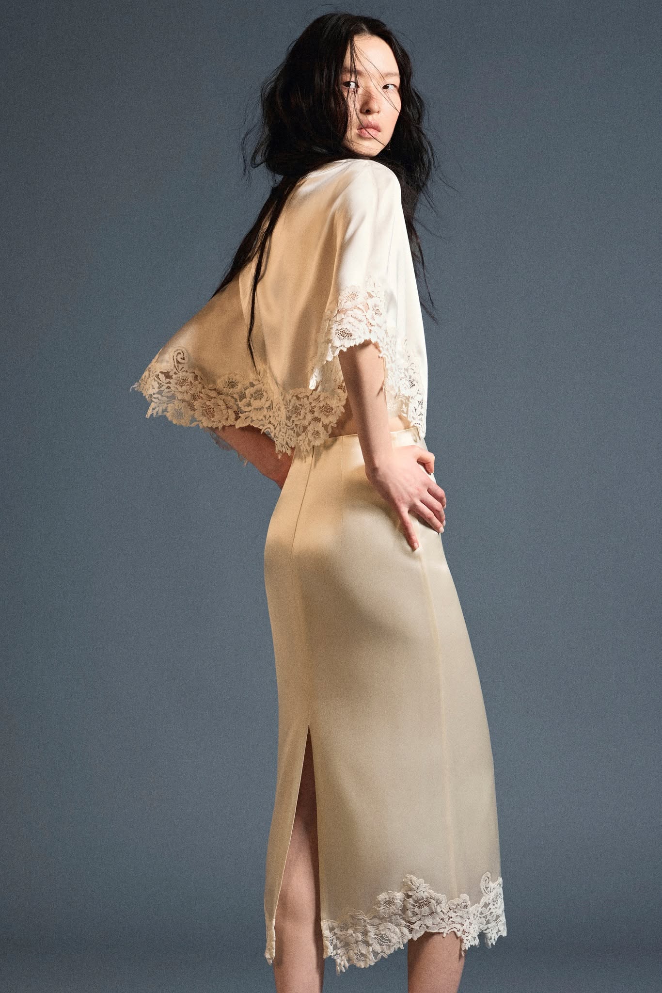 Velour Silk Skirt