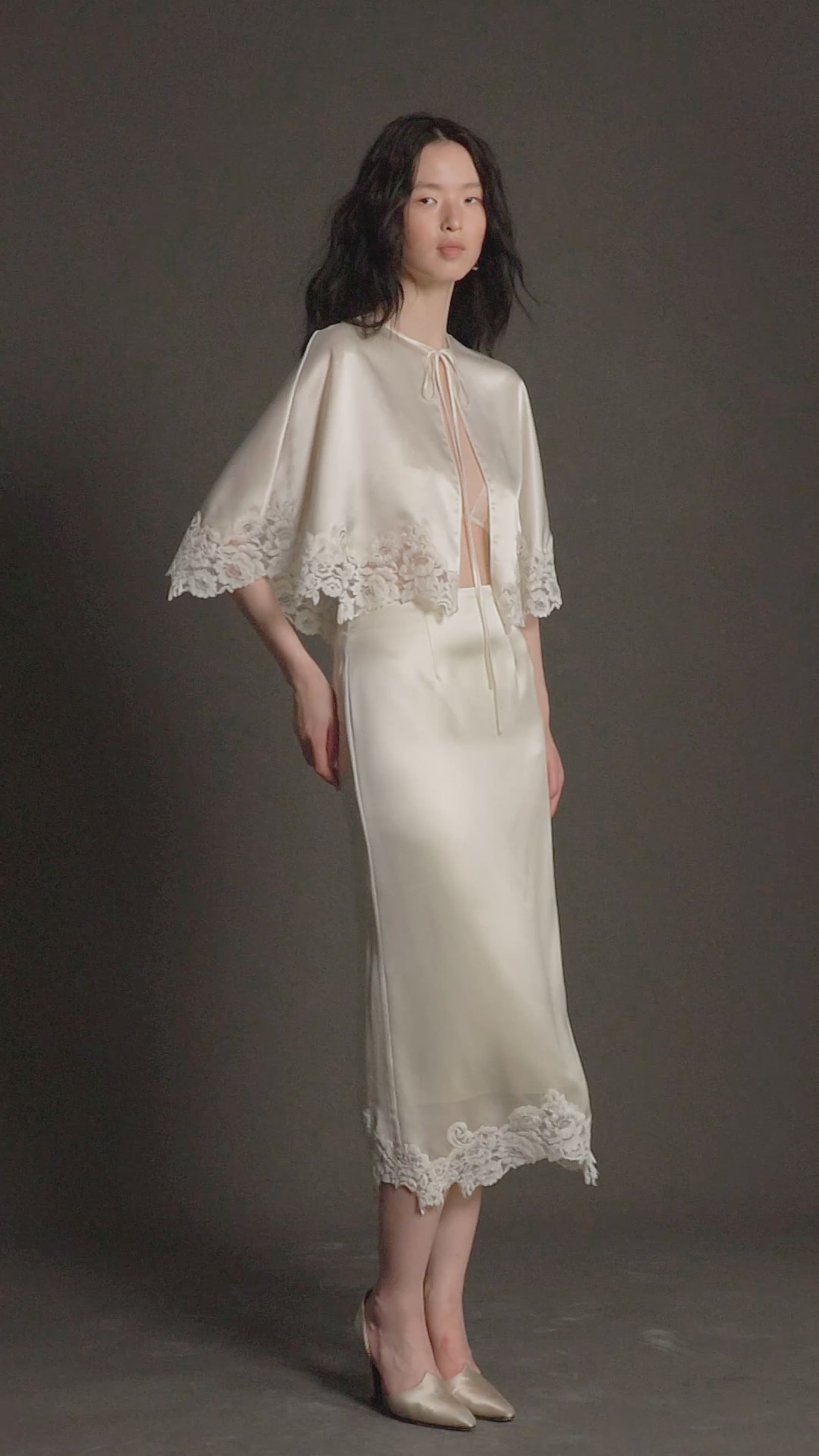 Velour Silk Cape